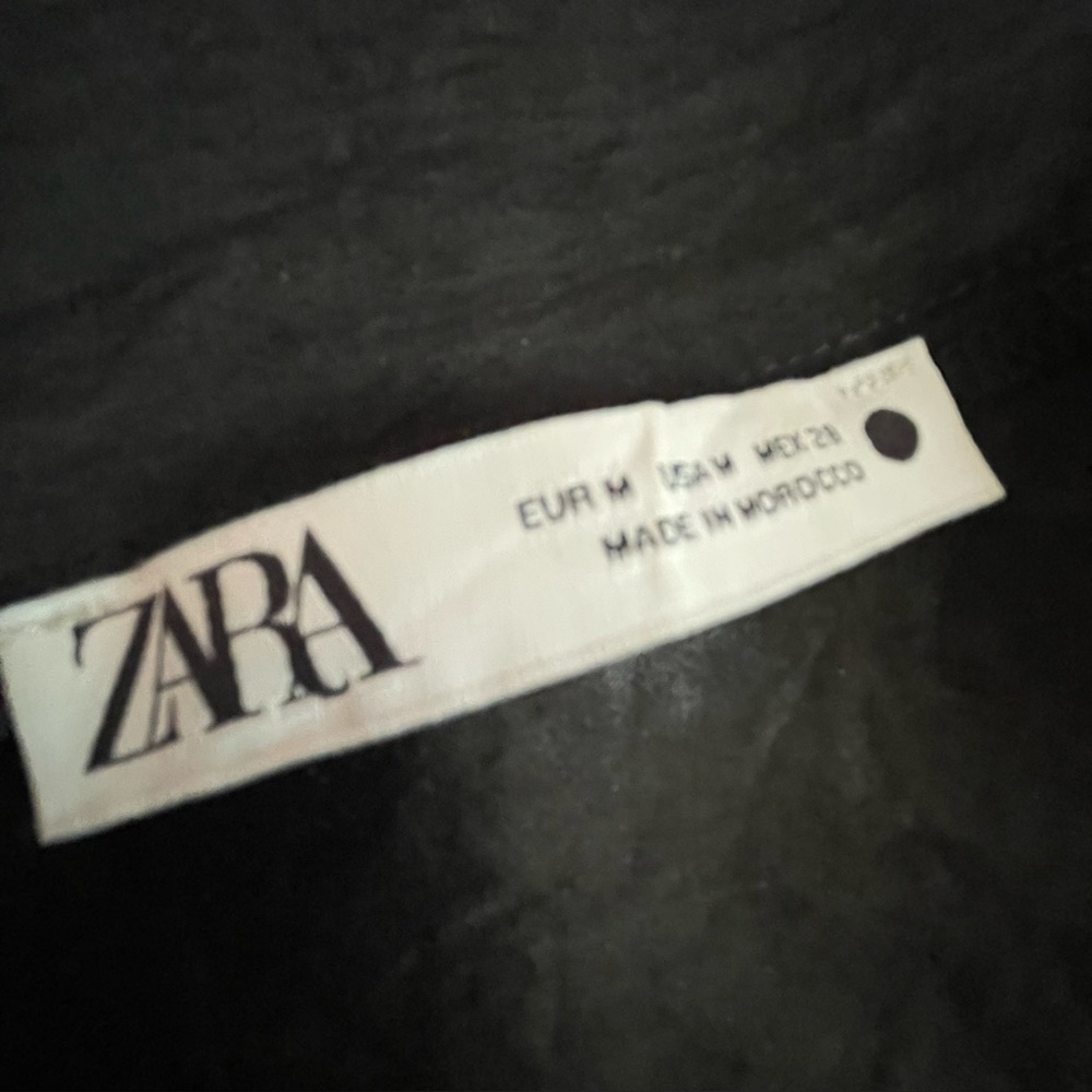 ZARA BLACK SATIN ACETATE MIDIDRESS - Picture 8 of 13